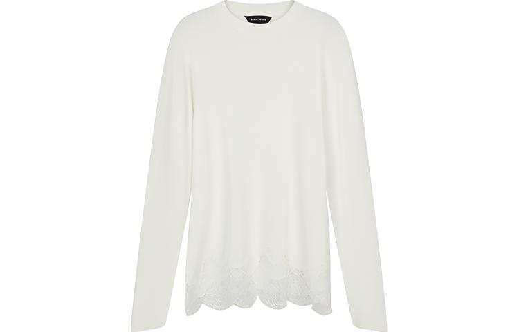 URBAN REVIVO T Shirts Women's White Crew Neck Moderate Straight Fit