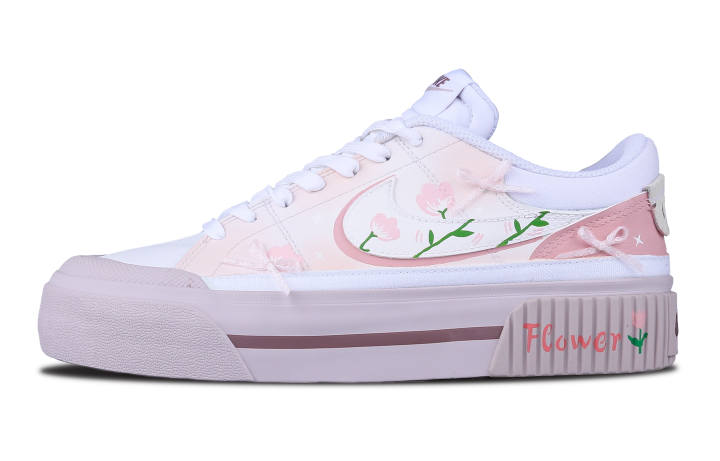 Nike Nike Court Legacy Low top Skateboard Shoes Women's White Pink