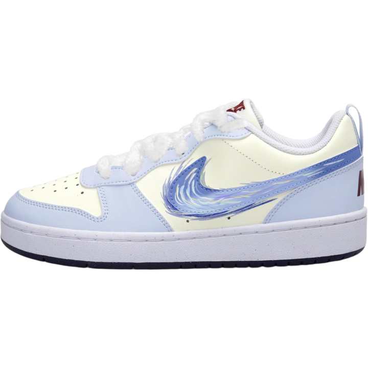 Nike Nike Court Borough 2 Low top Skateboard Shoes Beige Blue Teenagers