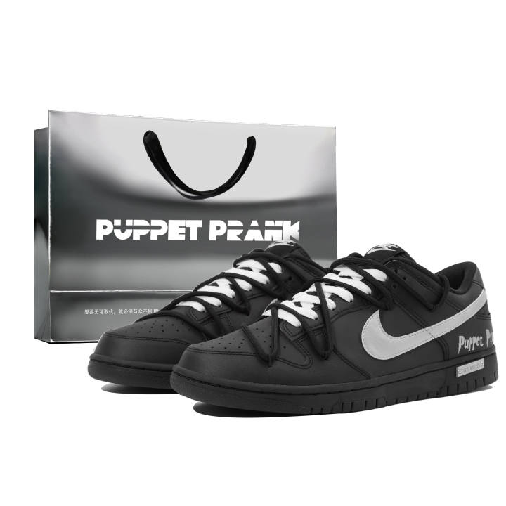 Nike Nike Dunk Leather Low top Skateboard Shoes Men's Black