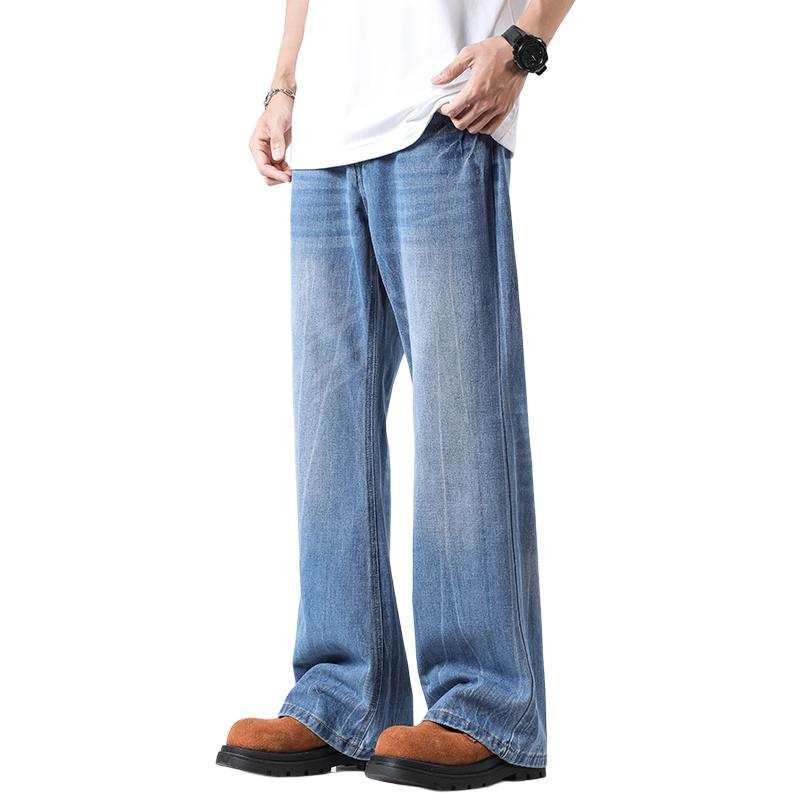 Tonlion Jeans Unisex Blue Moderate Straight Fit Pants