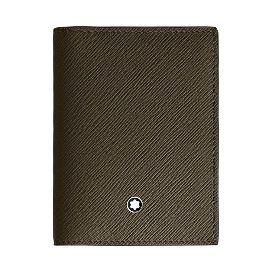 MONTBLANC Cow Leather Card Holder Men's Khaki