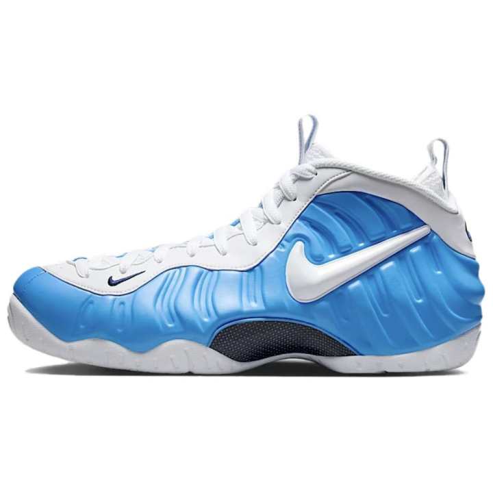 Nike Nike Foamposite Pro Slip Resistant Abrasion Resistant High top Basketball Shoes Unisex Blue White