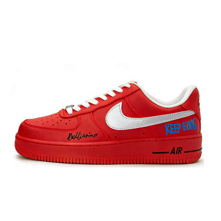 Nike Nike Air Force 1 Fiery Declaration, Fashion Versatile, Individualized, Classic Vintage Cow Leather Coverage Low top