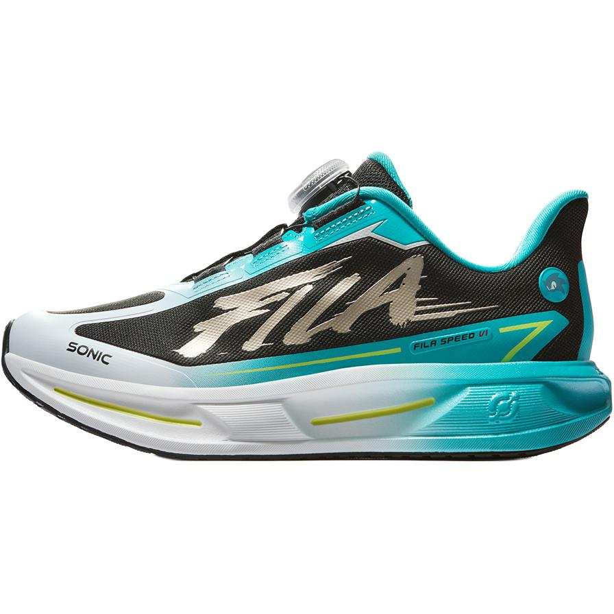 FILA KIDS SONIC x FILA KIDS Slip Resistant Abrasion Resistant Low top Kids' Running Shoes Black Green Teenagers