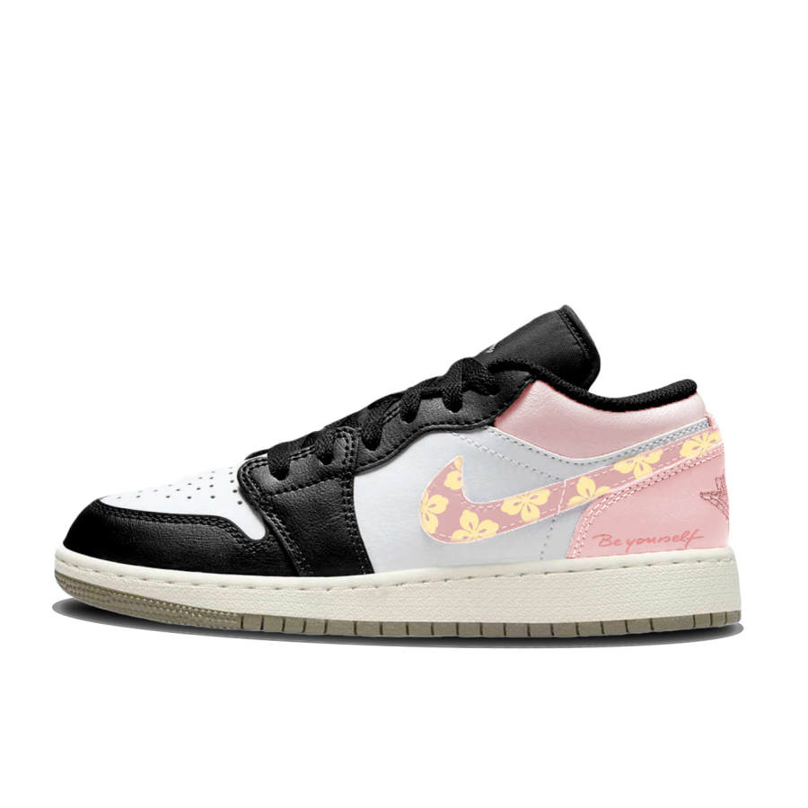 Jordan Jordan Air Jordan 1 Pink Peach Blossom Slip Resistant Abrasion Resistant Slip Resistant Abrasion Resistant Low top