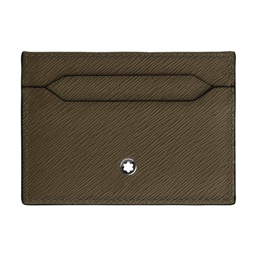 MONTBLANC Leather Card Holder Men's Khaki