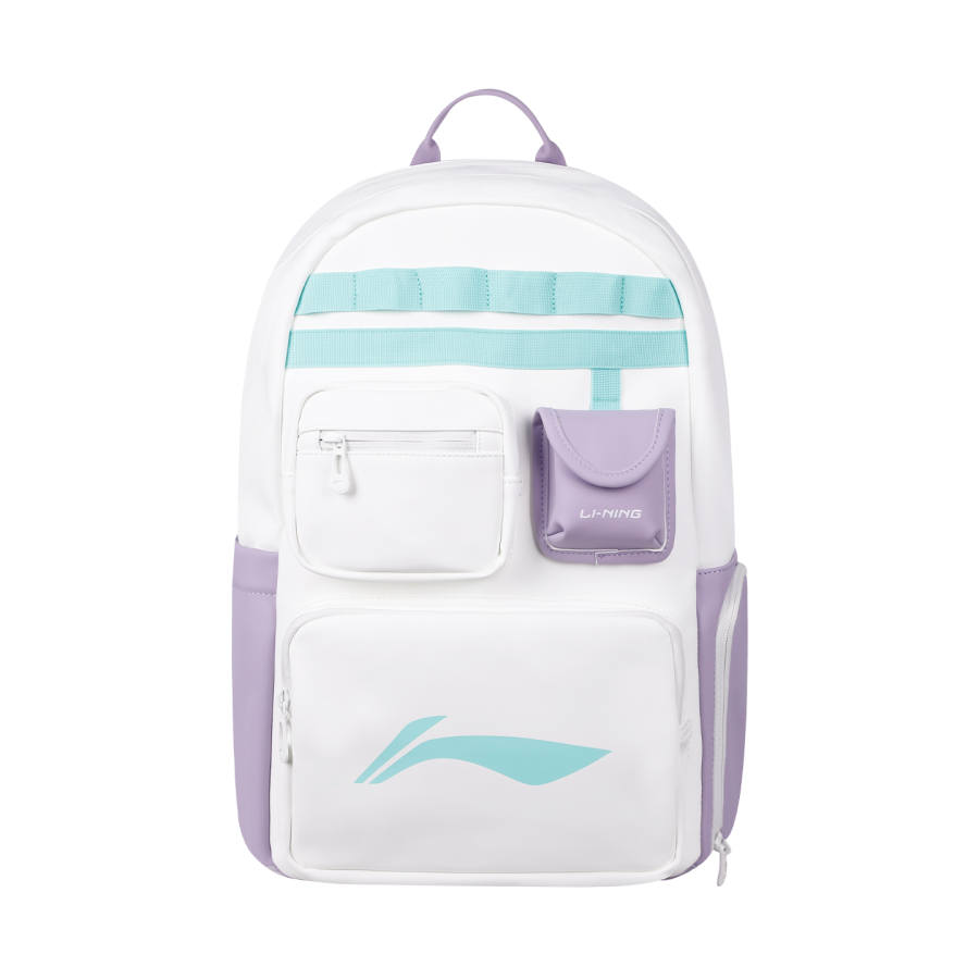 Li-Ning Li Ning Polyester Backpack Regular Women's White Purple