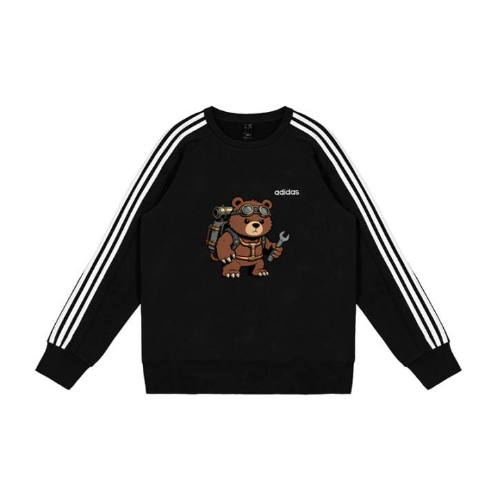 Adidas Adidas Sweatshirts Men's Black Crew Neck Moderate Regular