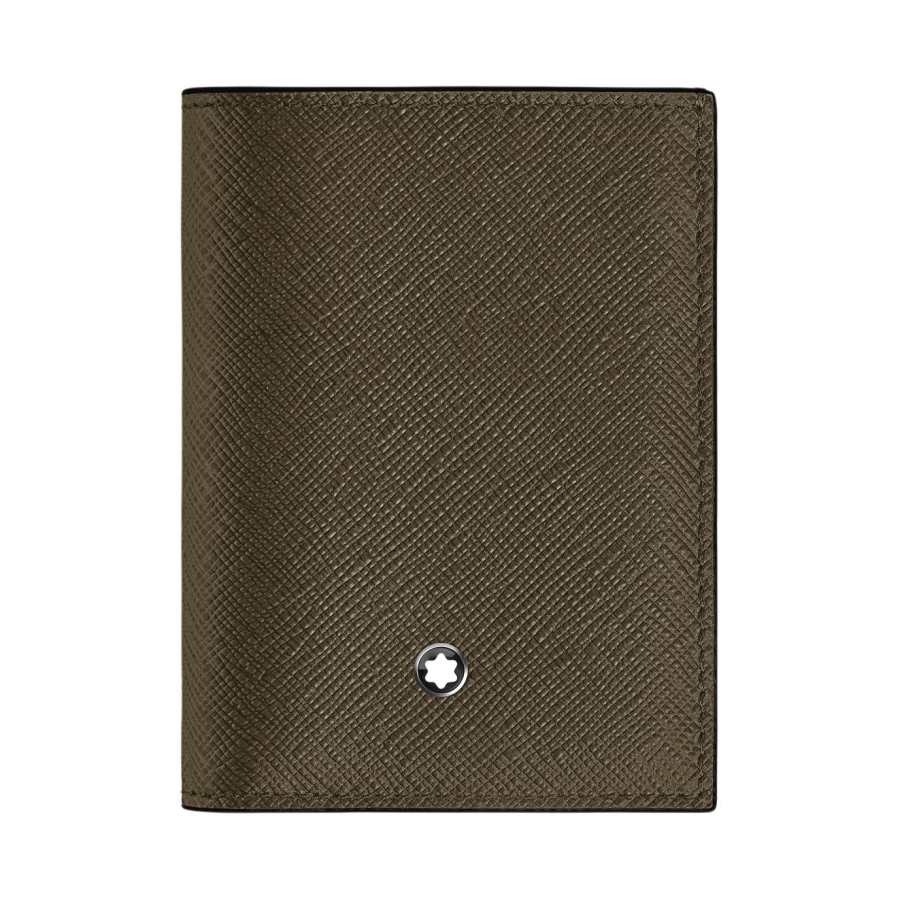 MONTBLANC MONTBLANC Leather Wallet Mini Men's Khaki