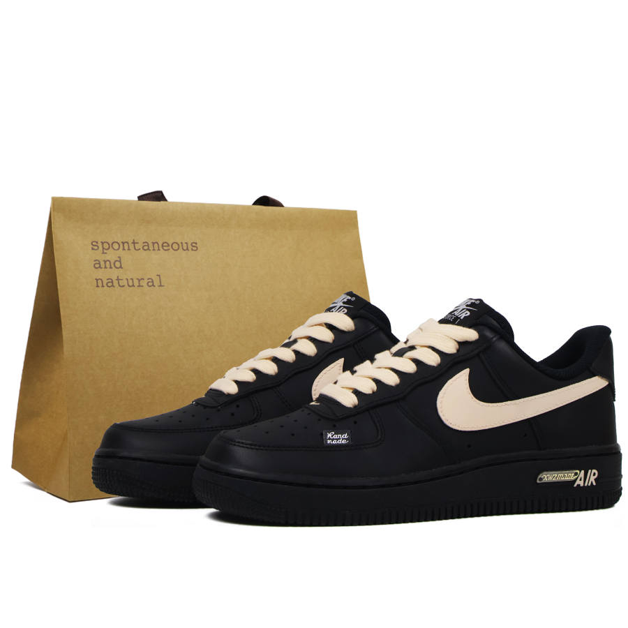 Nike Nike Air Force 1 Abrasion Resistant Low top Skateboard Shoes Unisex Black