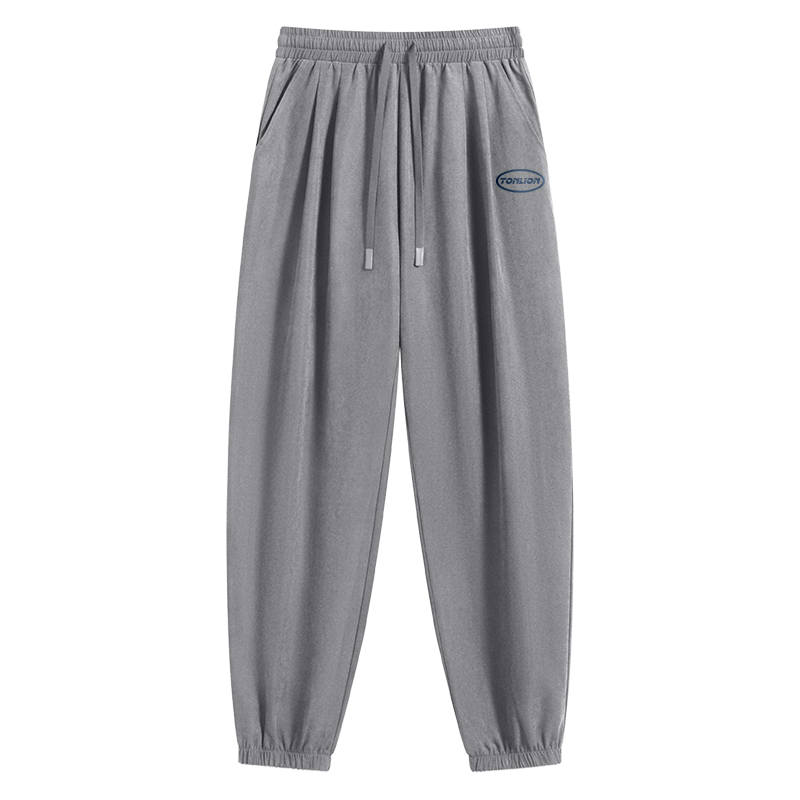 Tonlion Casual Pants Unisex Moderate Cuffed Pants