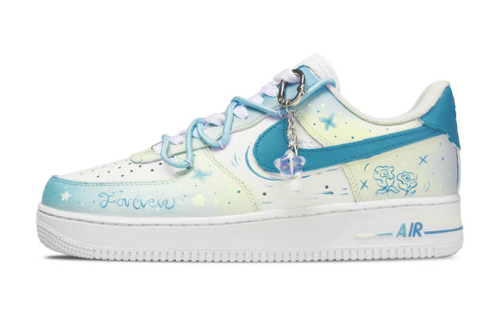 Nike Nike Air Force 1 Summer Night Dream Synthetic Leather, Leather Cushioning Abrasion Resistant Slip Resistant Low top