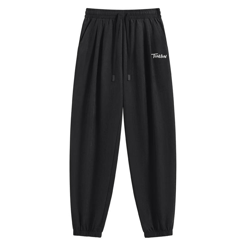 Tonlion Casual Pants Unisex Moderate Cuffed Pants
