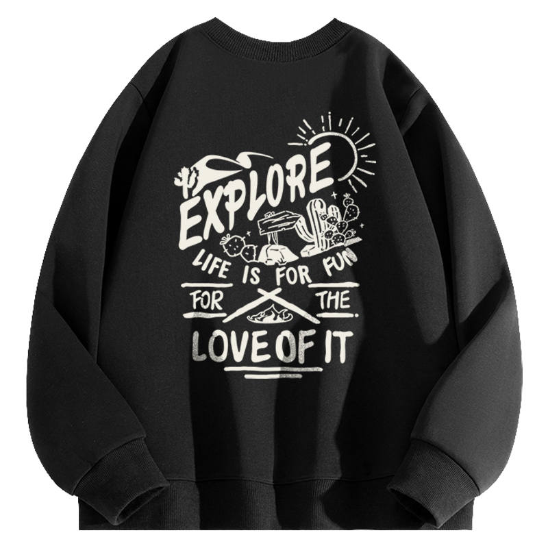MINISO Sweatshirts Unisex Crew Neck Moderate Heavyweight