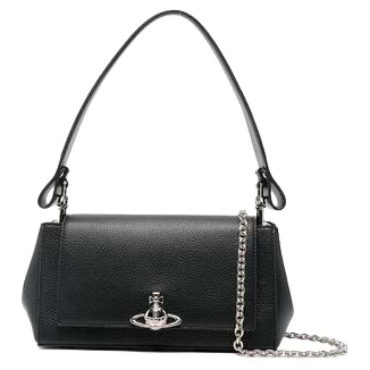 Vivienne Westwood Polyurethane Shoulder Bag Medium Women's Black