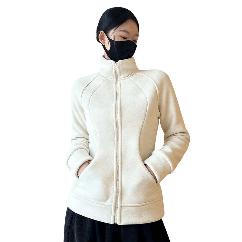 MIIOW Sweatshirts Women's Stand Collar Thickened Cardigan