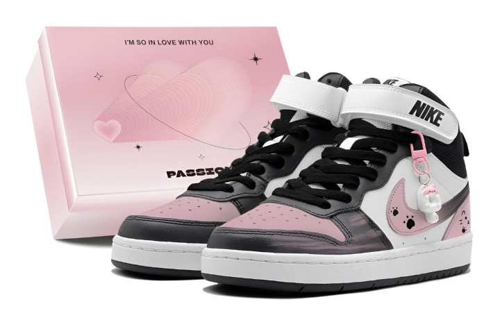 Nike Nike Court Borough 2 Cute Kitten, Couple's, Hand Drawn Graffiti, Sweet And Cute Slip Resistant Abrasion Resistant