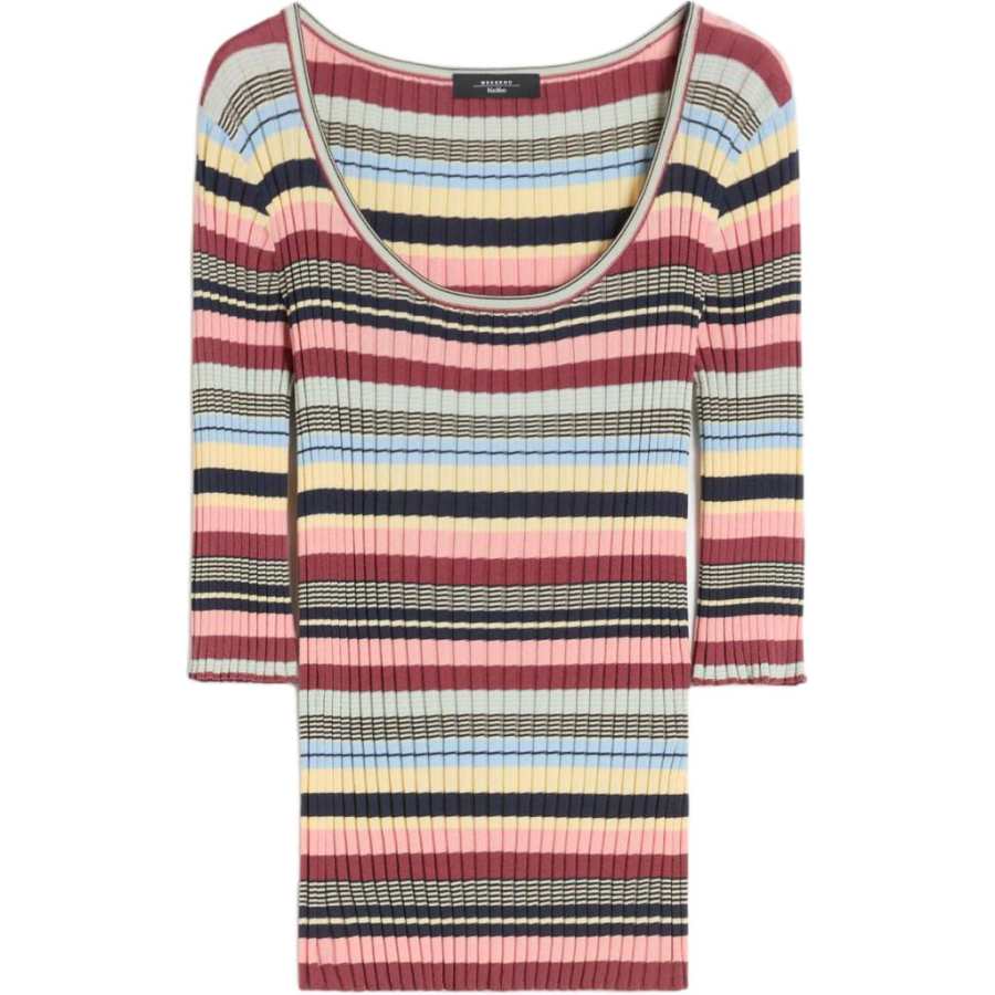 WEEKEND MaxMara Weekend MaxMara striped cropped-sleeve top