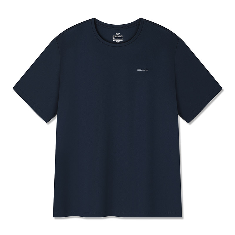 361° T Shirts Men's Deep Ink Blue Crew Neck Moderate Straight Fit