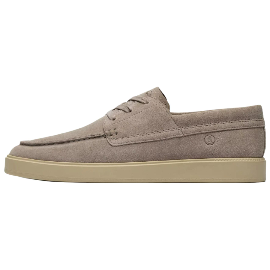 Clarks Lockford Boat Suede Casual Shoes Men's Gray