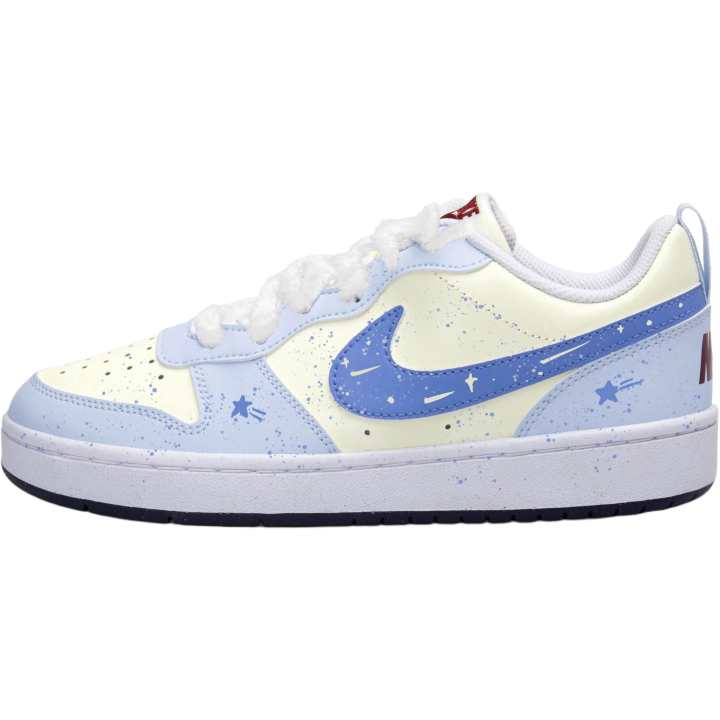 Nike Nike Court Borough 2 Low top Skateboard Shoes Beige Blue Teenagers