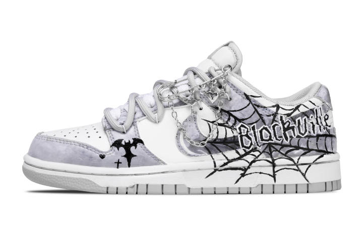 Nike Nike Dunk Gothic Era Leather Abrasion Resistant Slip Resistant Low top Skateboard Shoes Unisex Gray Black