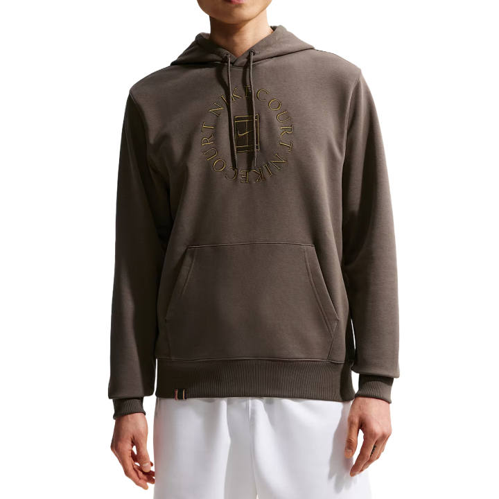Nike Nike Court Sweatshirts Men's Deep Hazel/Saffron Quartz Hooded Non Detachable Moderate Regular