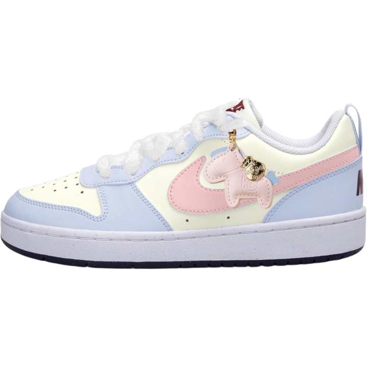 Nike Nike Court Borough 2 Low top Skateboard Shoes Beige Blue Teenagers