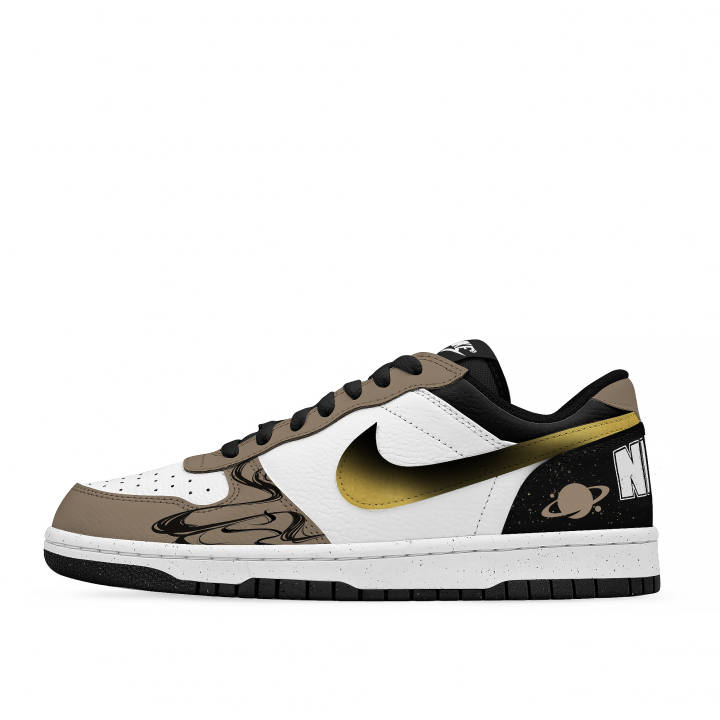 Nike Nike Big Low Lu Cushioning Abrasion Resistant Slip Resistant Low top Skateboard Shoes Unisex Brown Gold