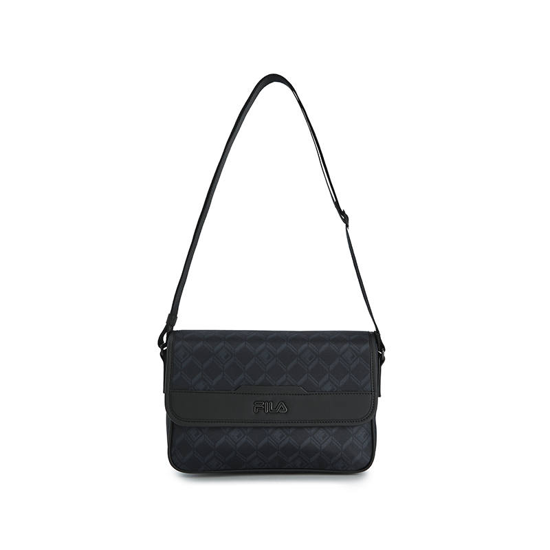 FILA Heritage Fabric, PU Crossbody Bags Regular Men's Jet Black