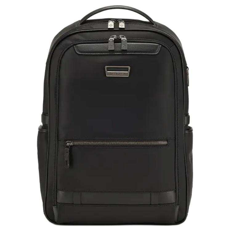 Samsonite SAMSONITE Fabric With Synthetic Leather And Cow Leather Backpack Small Men's Black