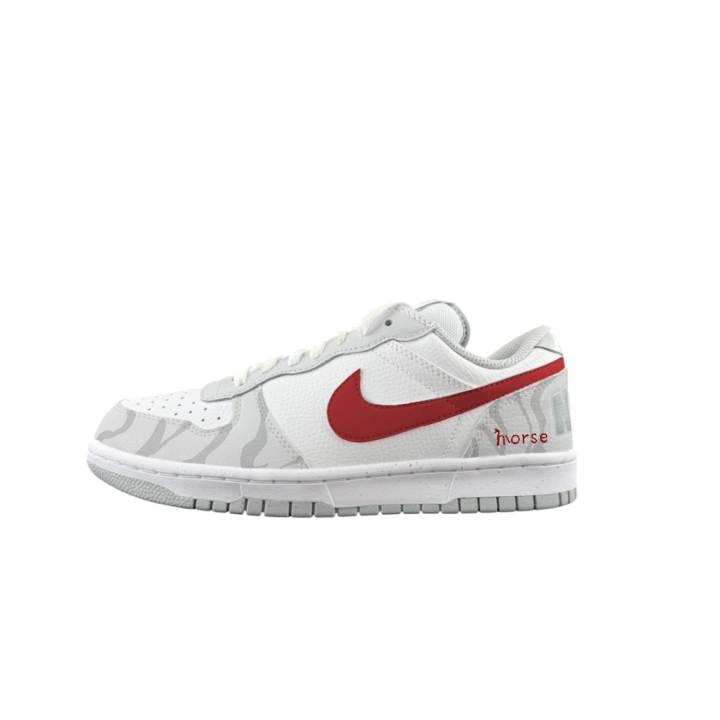 Nike Nike Big Auspicious Clouds Pu Hand Drawn Slip Resistant Slip Resistant Low top Casual Skateboard Shoes Unisex Red