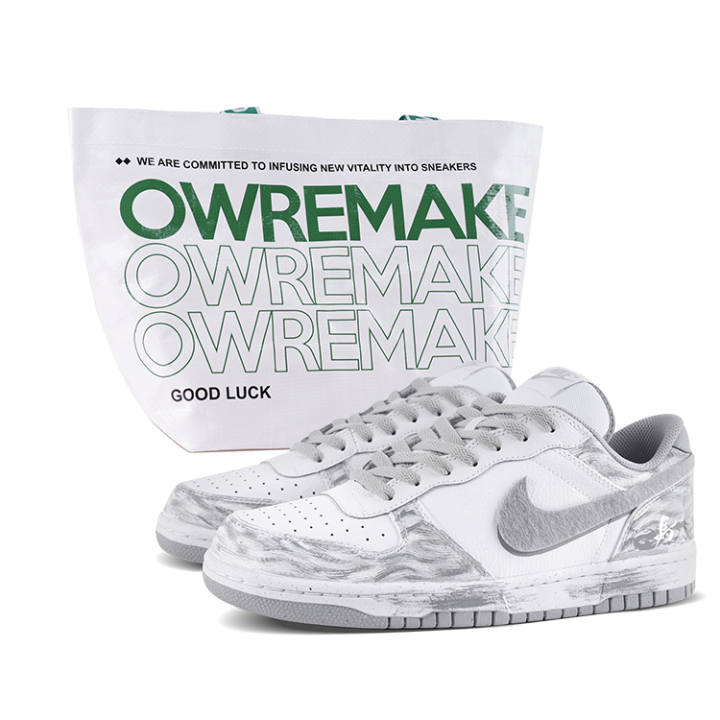 Nike Nike Big Low top Skateboard Shoes Men's Gray White