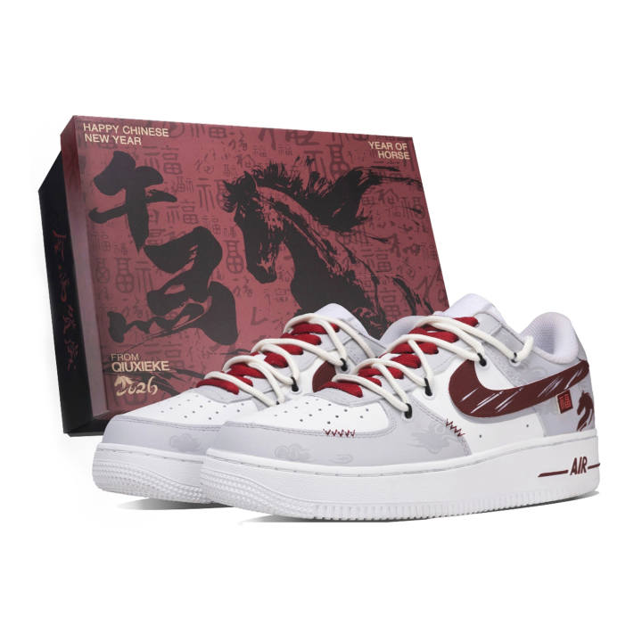 Nike Nike Air Force 1 Ma Yu Pingchuan, Box Leather Abrasion Resistant Slip Resistant Low top Skateboard Shoes Unisex