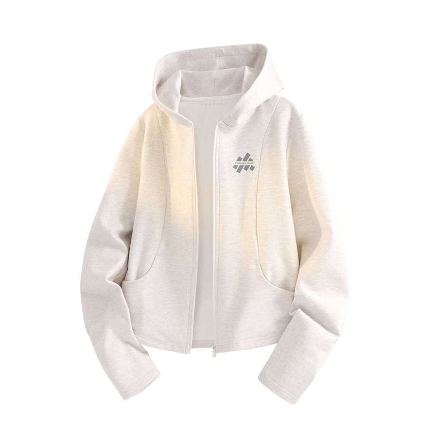 Tonlion Sweatshirts Women's Hooded Moderate Cardigan