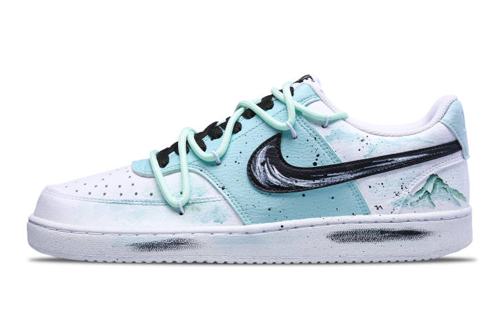 Nike Nike Court Vision 1 Mu, Green Mountain With Dark Cyan, Special Box Breathable And Slip Resistant Low top