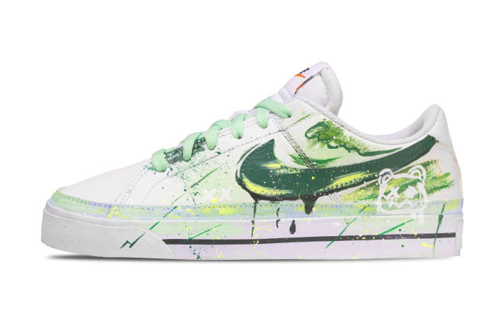 Nike Nike Court Legacy Green Miracle Canvas Leather Wear resistant, Lightweight, Breathable, And Non slip. Low top