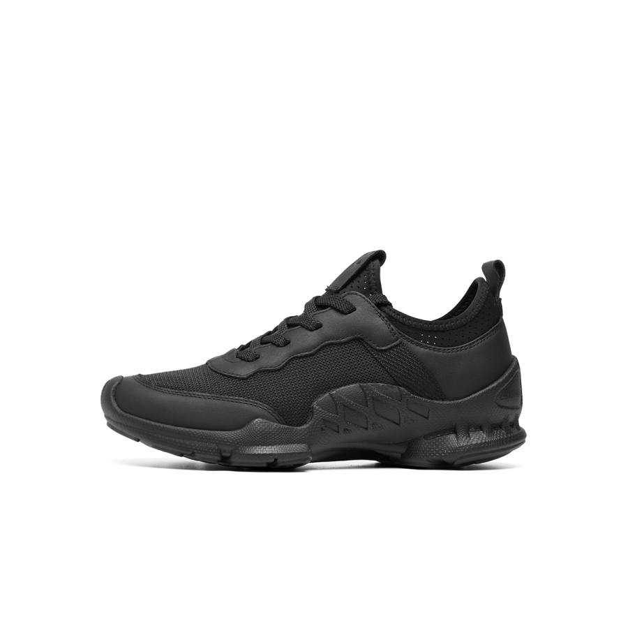 C°BANNER Textile, Cow Leather Breathable Low top Casual Shoes Men's Black