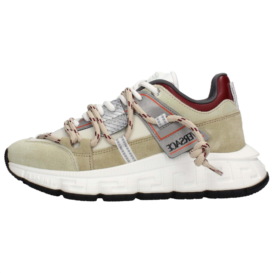 VERSACE Leather Low top Casual Shoes 5cm Women's Beige