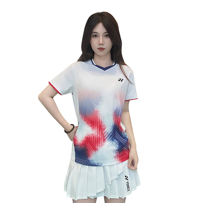 YONEX T Shirts Women's V Neck Moderate Straight Fit