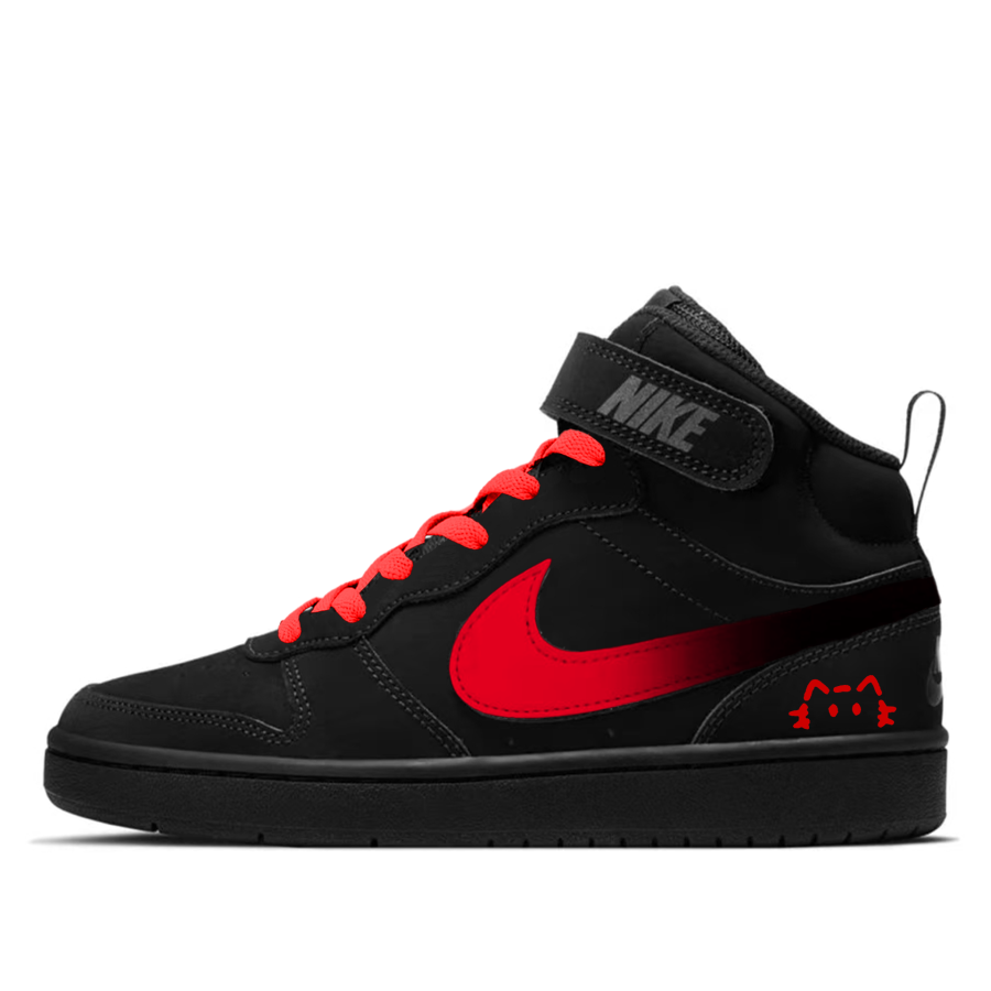 Nike Nike Court Borough Dark Red Gradient Synthetic Leather Lightweight Cushioning Slip Resistant