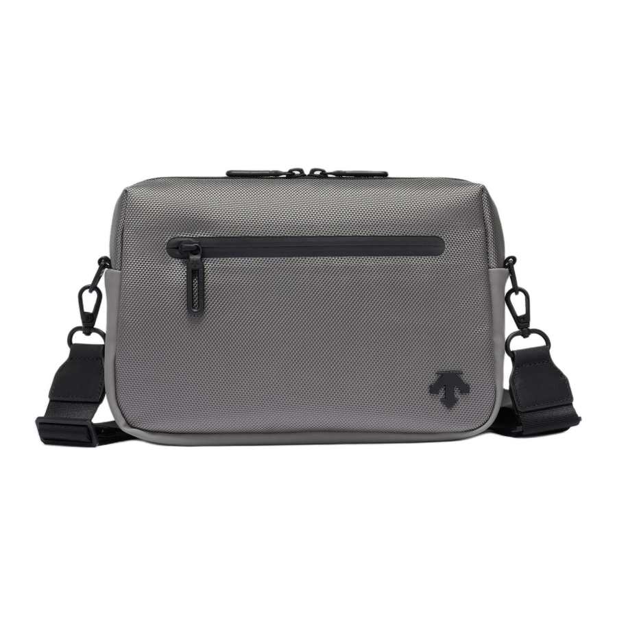 DESCENTE Move Pack Twill PU Shoulder Bag, Crossbody Bag Unisex Charcoal Gray