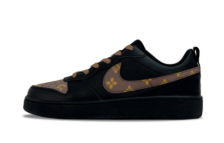 Nike Nike Court Borough Mid Century Modern, Vintage, Timeless Print, Versatile Trendy Synthetic Leather Slip Resistant