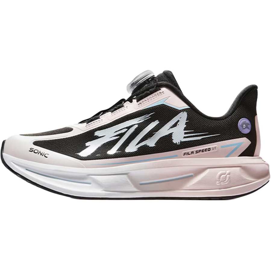 FILA KIDS SONIC x FILA KIDS SPEED 6 Slip Resistant Abrasion Resistant Low top Kids' Running Shoes Black Pink Teenagers