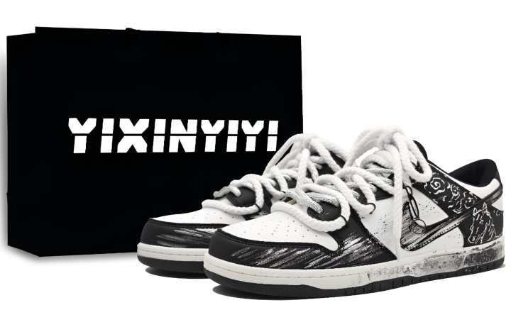 Nike Nike Dunk Abrasion Resistant Lightweight Slip Resistant Low top Skateboard Shoes Unisex Silver Gray