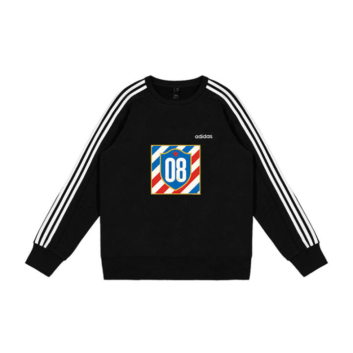 Adidas Adidas Sweatshirts Men's Black Crew Neck Moderate Regular