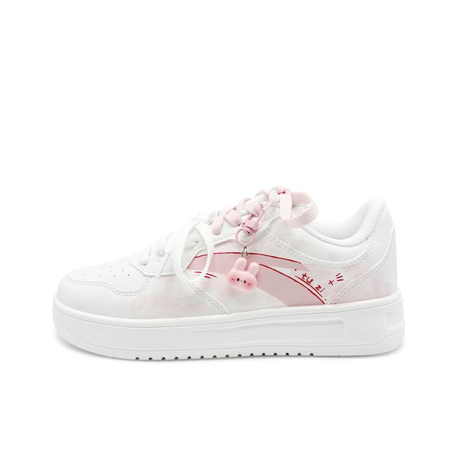 Anta Easy Height Increasing Air Force 1, Horse Year CNY White Sneakers Low top Skateboard Shoes Unisex Pink