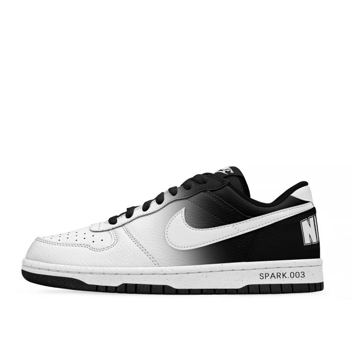 Nike Nike Big Low Lu Thermal Slip Resistant Cushioning Abrasion Resistant Low top Skateboard Shoes Unisex Black White