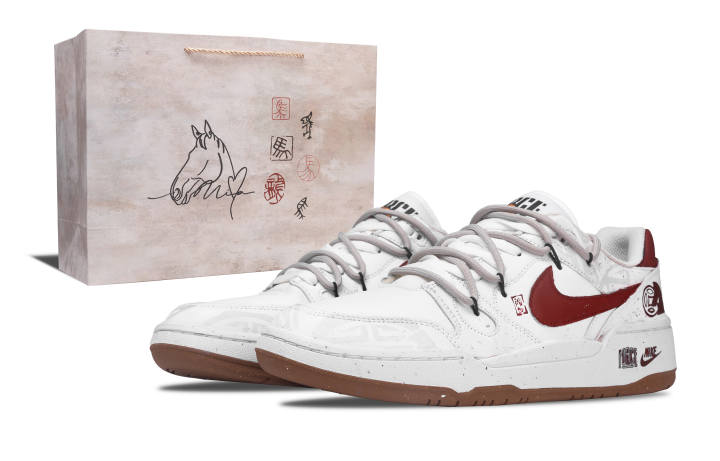 Nike Nike Full Force Slip Resistant Low top Skateboard Shoes Men's White